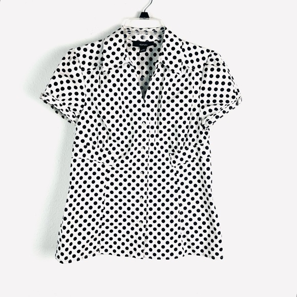 Alfani Tops - Alfani black and white polka dot top